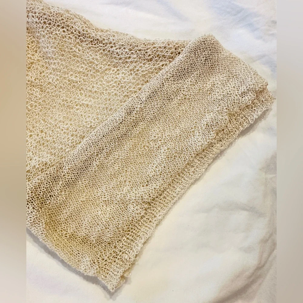 Boho Single Button Open Knot Short Sleeve Sweater - Picture 7 of 9